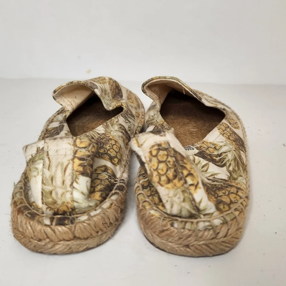 Soludos Pineapple Print Slip On Espadrilles Women's Size 8